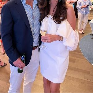 White dress Solace London Raina midi dress